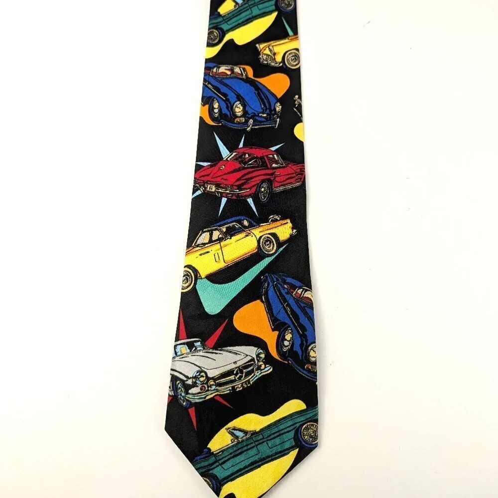 Vintage Surrey 60s Classic Cars Men's Tie